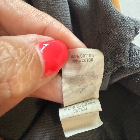 Aerie Distressed V Neck Boyfriend T Shirt Smoked Gray Short Sleeve Top Size Smal - Picture 10 of 12